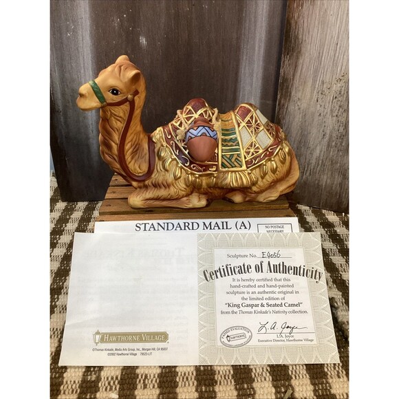 Hawthorne Village Thomas Kinkade Nativity "Seated Camel" Sculpture Figurine 2002 - Picture 12 of 12